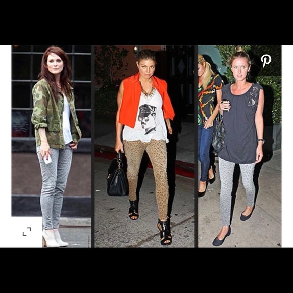 Current/Elliott The Stiletto Gray Leopard Jeans - Picture 4 of 9